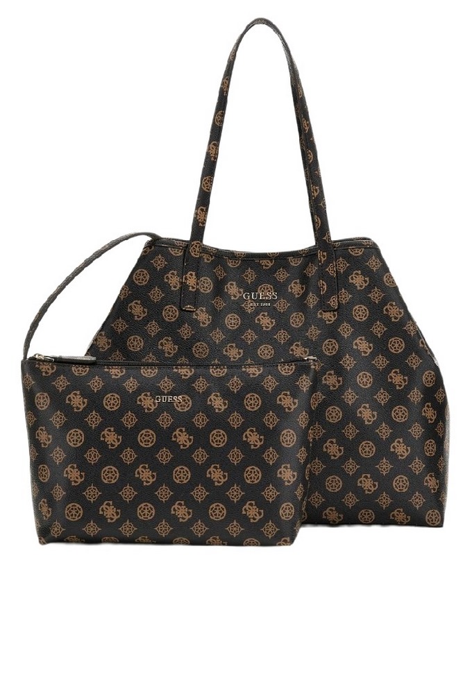 GUESS VIKKY II LARGE 2 IN 1 TOTE ΤΣΑΝΤΑ ΓΥΝΑΙΚΕΙΑ BROWN