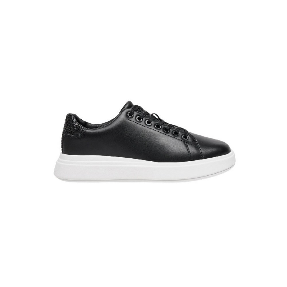 CALVIN KLEIN JEANS CUPSOLE LACE UP  WOVEN LTH ΠΑΠΟΥΤΣΙ ΓΥΝΑΙΚΕΙΟ BLACK