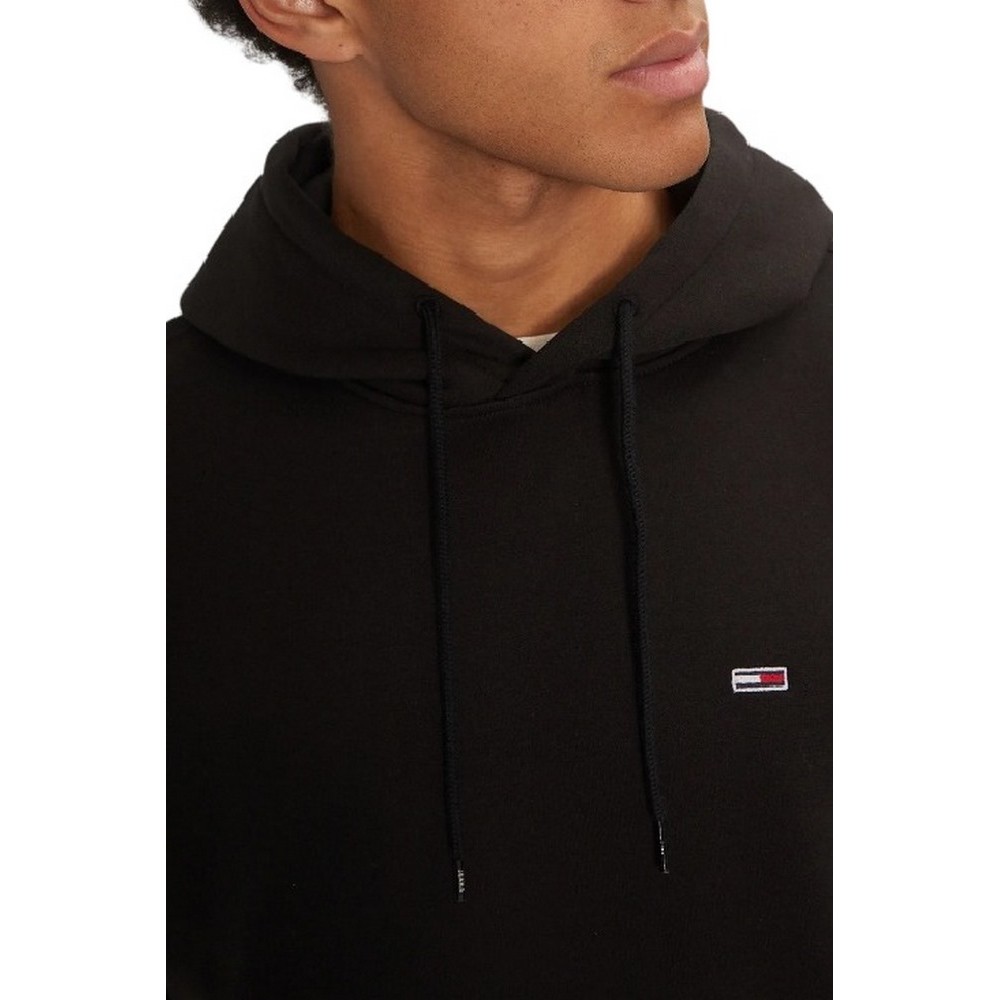 TOMMY JEANS REG S FLAG HOODIE ΜΠΛΟΥΖΑ ΦΟΥΤΕΡ ΑΝΔΡΙΚΗ BLACK