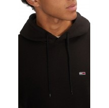 TOMMY JEANS REG S FLAG HOODIE ΜΠΛΟΥΖΑ ΦΟΥΤΕΡ ΑΝΔΡΙΚΗ BLACK