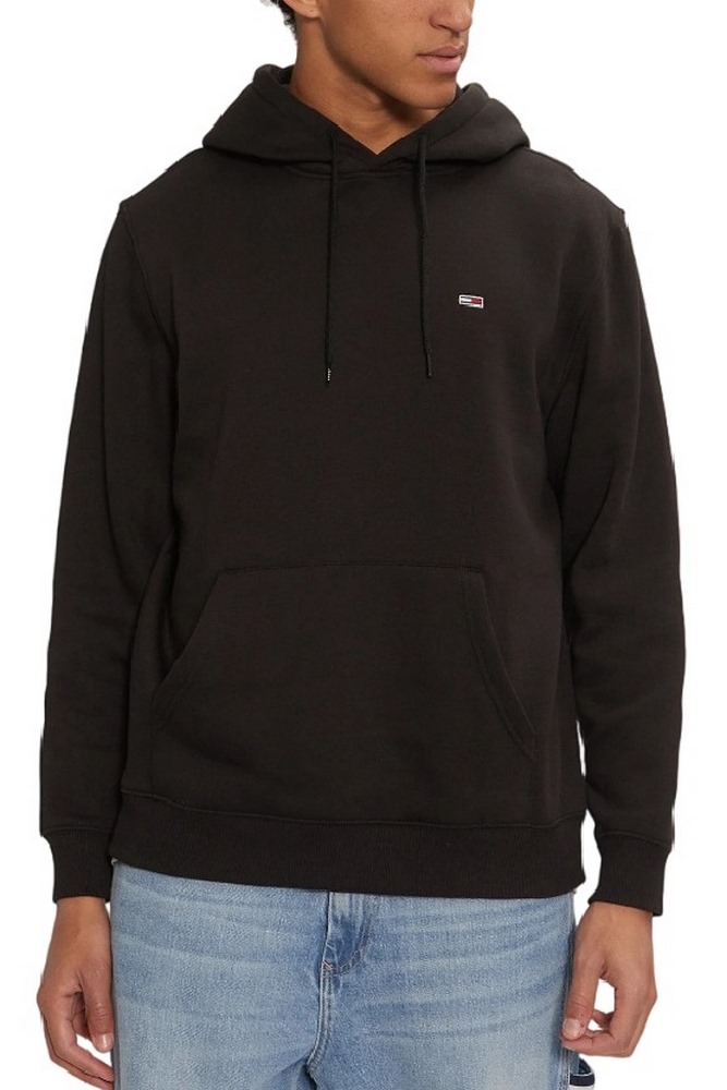 TOMMY JEANS REG S FLAG HOODIE ΜΠΛΟΥΖΑ ΦΟΥΤΕΡ ΑΝΔΡΙΚΗ BLACK