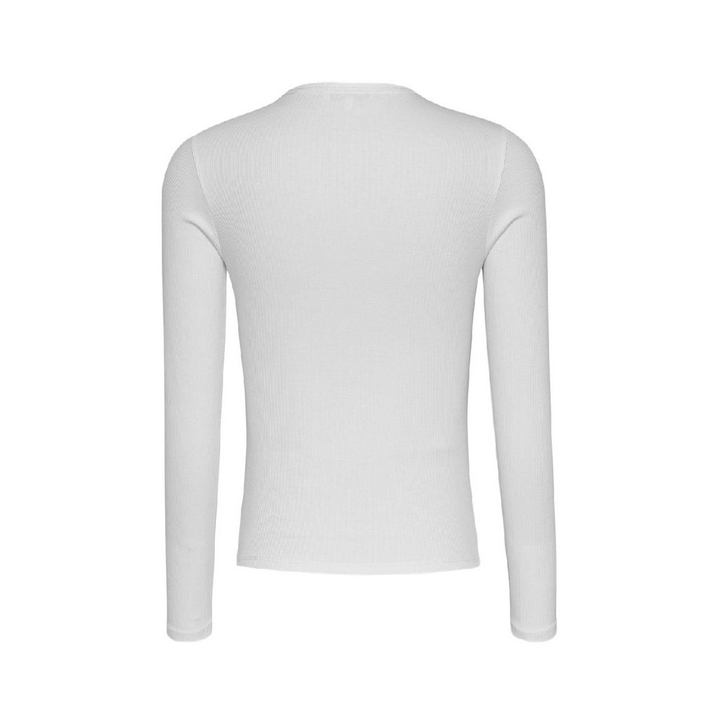 TOMMY HILFIGER SLIM ESSENTIAL RIB LS ΜΠΛΟΥΖΑ ΓΥΝΑΙΚΕΙΑ BRIGHT WHITE