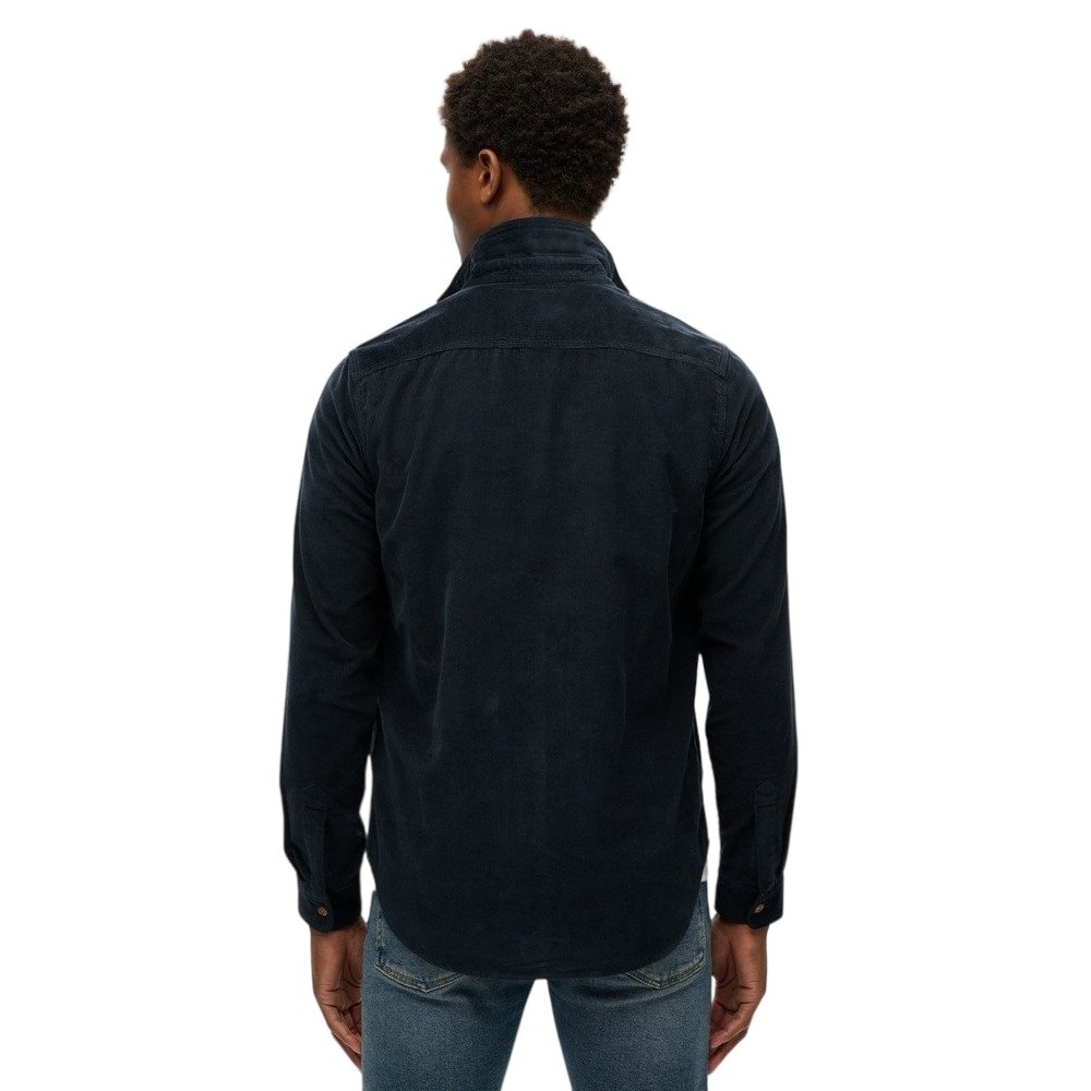 SUPERDRY D2 CORDUROY WORKWEAR SHIRT ΠΟΥΚΑΜΙΣΟ ΑΝΔΡΙΚΟ NAVY