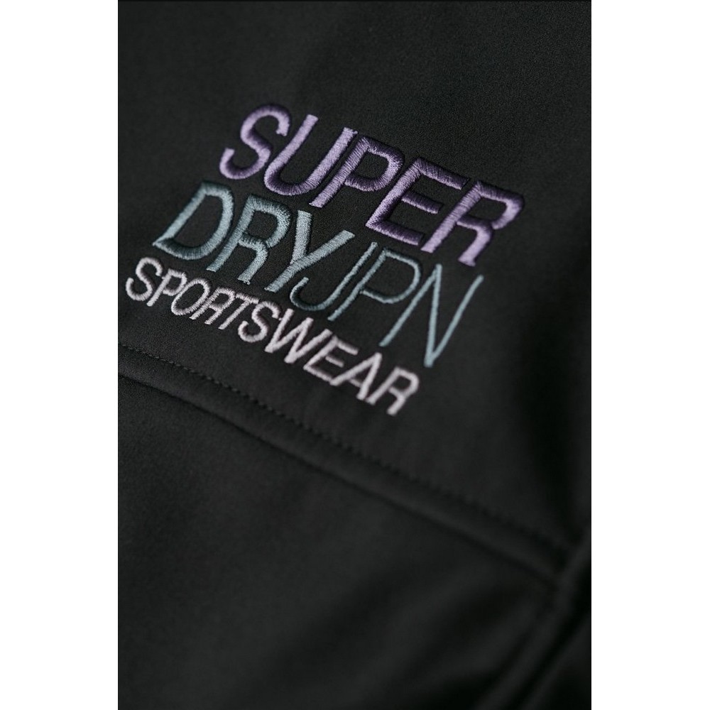 SUPERDRY D5 SDCD HOODED SOFT SHELL JACKET ΜΠΟΥΦΑΝ ΑΝΔΡΙΚΟ BLACK