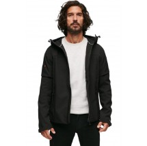 SUPERDRY D5 SDCD HOODED SOFT SHELL JACKET ΜΠΟΥΦΑΝ ΑΝΔΡΙΚΟ BLACK