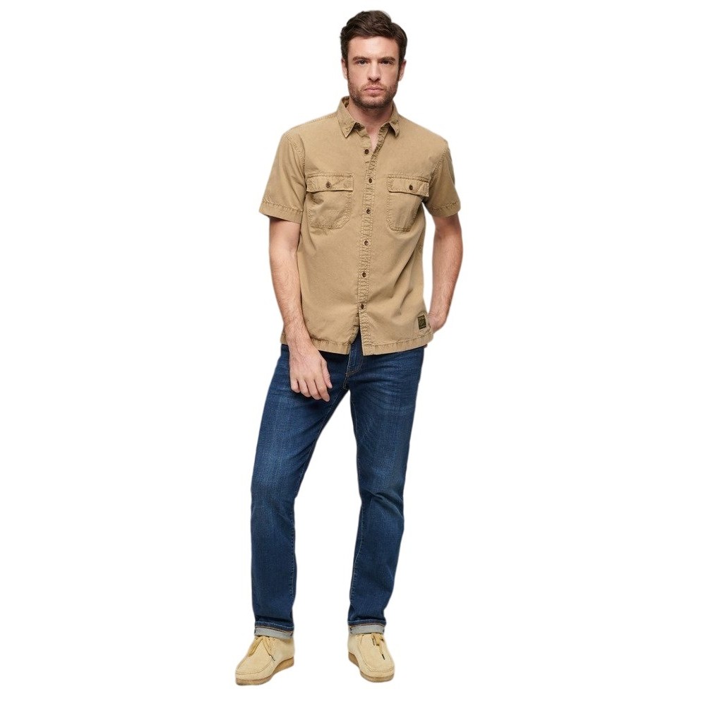 SUPERDRY OVIN MILITARY SHIRT ΠΟΥΚΑΜΙΣΟ ΑΝΔΡΙΚΟ BROWN