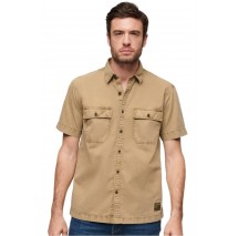 SUPERDRY OVIN MILITARY SHIRT ΠΟΥΚΑΜΙΣΟ ΑΝΔΡΙΚΟ BROWN