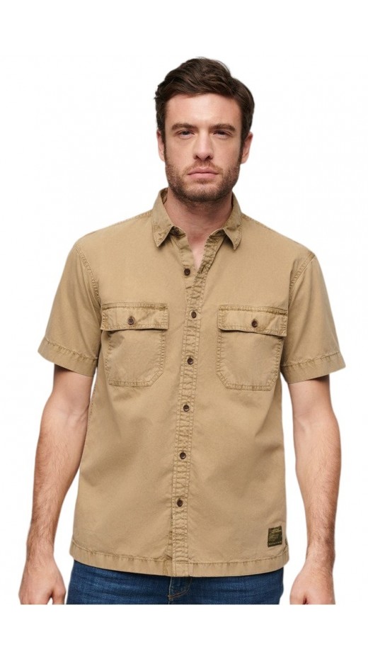 SUPERDRY OVIN MILITARY SHIRT ΠΟΥΚΑΜΙΣΟ ΑΝΔΡΙΚΟ BROWN