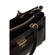 TOMMY HILFIGER HER SATCHEL ΤΣΑΝΤΑ ΓΥΝΑΙΚΕΙΑ BLACK