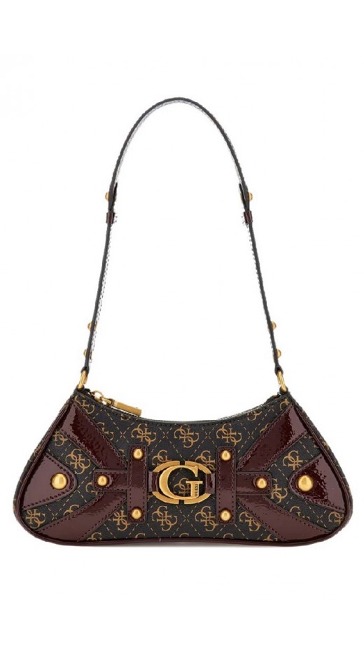 GUESS MINTHA MINI TOP ZIP ΤΣΑΝΤΑ ΓΥΝΑΙΚΕΙΑ BROWN