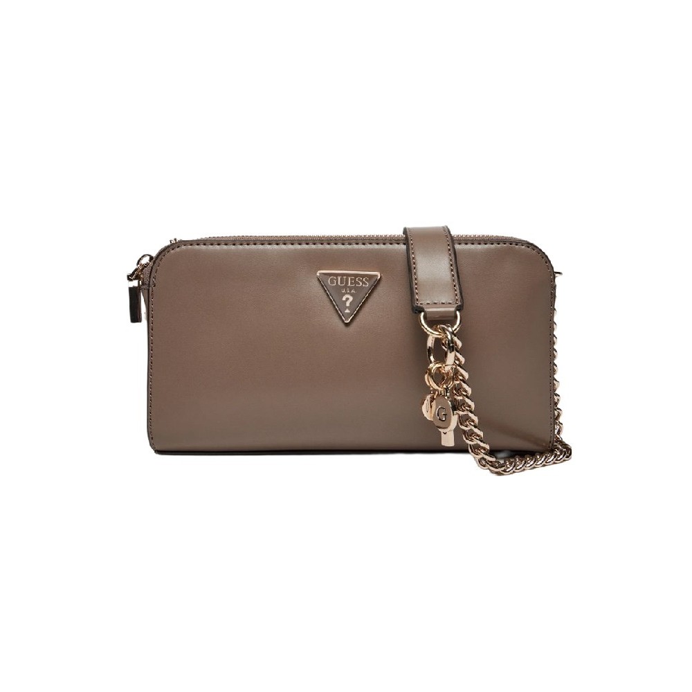 GUESS DARYNA STATUS CROSSBODY ΤΣΑΝΤΑ ΓΥΝΑΙΚΕΙΑ TAUPE