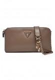 GUESS DARYNA STATUS CROSSBODY ΤΣΑΝΤΑ ΓΥΝΑΙΚΕΙΑ TAUPE