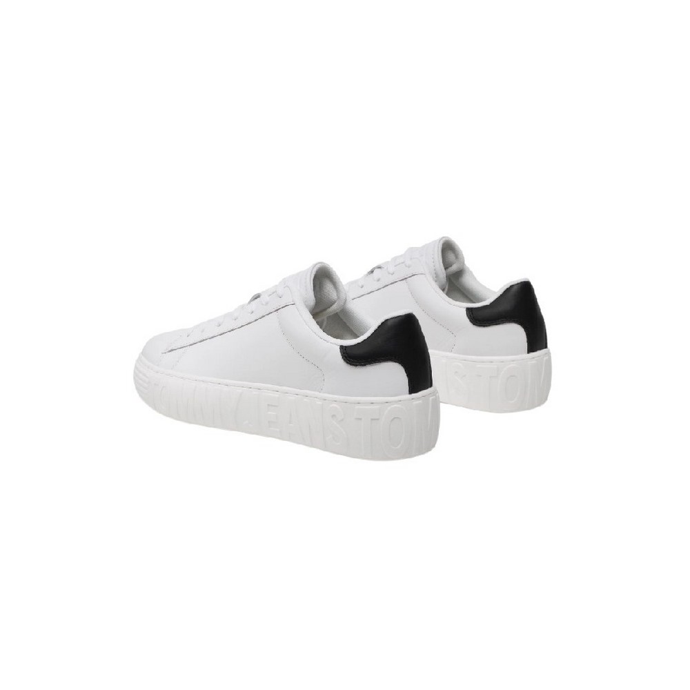 TOMMY JEANS LEATHER  OUSOLE ΠΑΠΟΥΤΣΙ ΑΝΔΡΙΚΟ WHITE