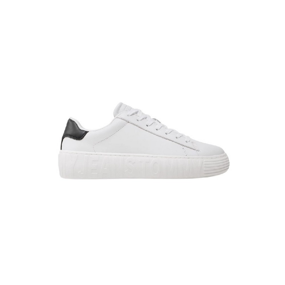 TOMMY JEANS LEATHER  OUSOLE ΠΑΠΟΥΤΣΙ ΑΝΔΡΙΚΟ WHITE