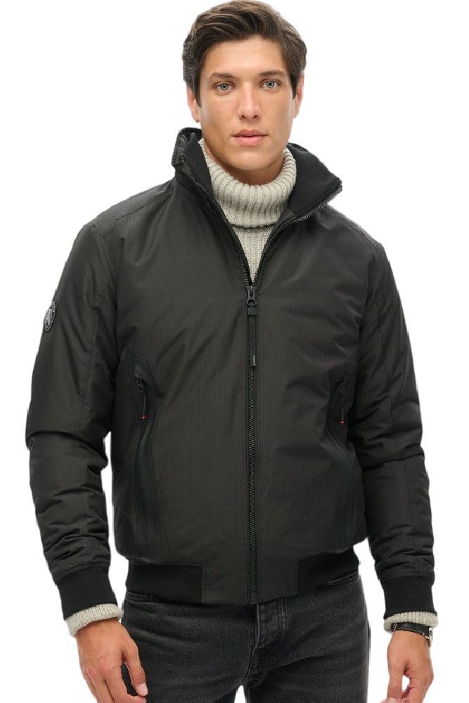 SUPERDRY D3 OVIN CITY HARRINGTON JACKET ΜΠΟΥΦΑΝ ΑΝΔΡΙΚΟ BLACK