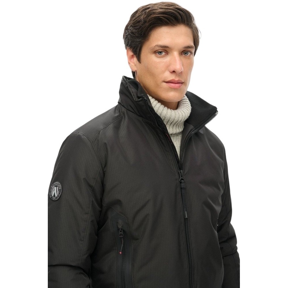 SUPERDRY D3 OVIN CITY HARRINGTON JACKET ΜΠΟΥΦΑΝ ΑΝΔΡΙΚΟ BLACK