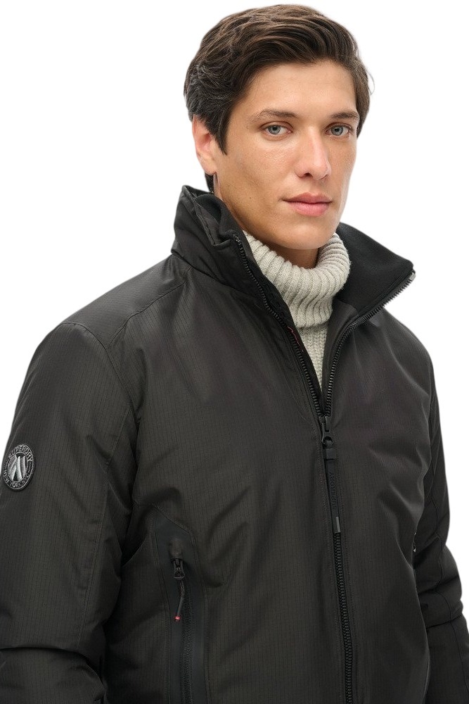 SUPERDRY D3 OVIN CITY HARRINGTON JACKET ΜΠΟΥΦΑΝ ΑΝΔΡΙΚΟ BLACK