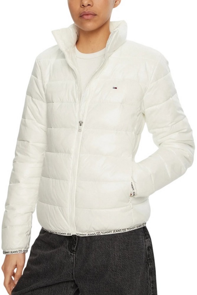 TOMMY JEANS ESSENTIAL TAPE JACKET EXT ΜΠΟΥΦΑΝ ΓΥΝΑΙΚΕΙΟ WHITE