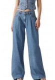 LEVI'S PLEATED BAGGY WIDE LEG A74550001 ΠΑΝΤΕΛΟΝΙ ΓΥΝΑΙΚΕΙΟ BLUΕ DENIM