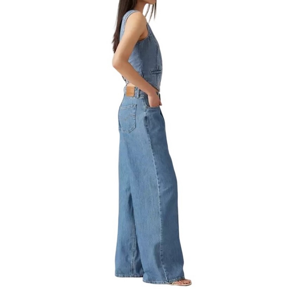 LEVI'S PLEATED BAGGY WIDE LEG A74550001 ΠΑΝΤΕΛΟΝΙ ΓΥΝΑΙΚΕΙΟ BLUΕ DENIM