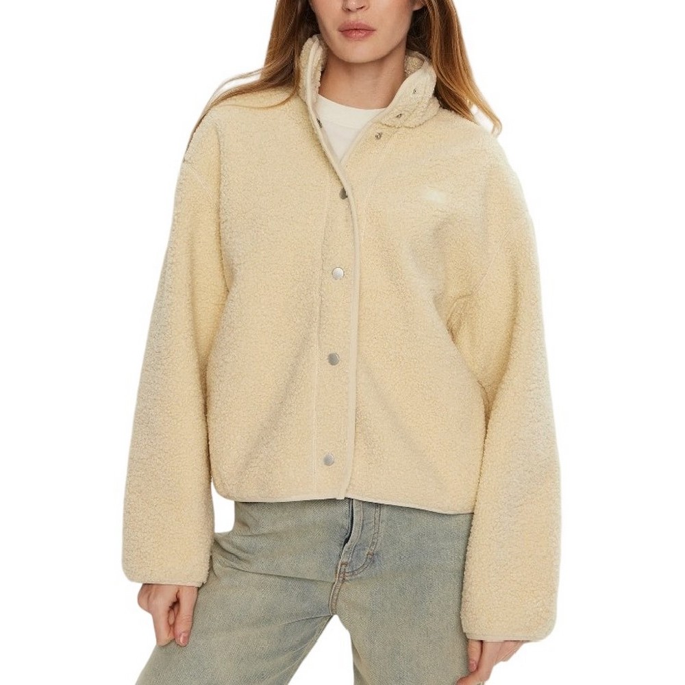 CALVIN KLEIN JEANS SHERPA OVERSHIRT ΠΟΥΚΑΜΙΣΟ ΓΥΝΑΙΚΕΙΟ ECRU