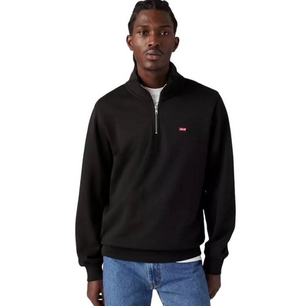 LEVIS ORIGINAL HM 1/4 ZIP A86060000 ΜΠΛΟΥΖΑ ΦΟΥΤΕΡ ΑΝΔΡΙΚΗ BLACK