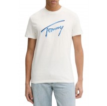 TOMMY JEANS REG RWB SIGNATURE TEE T-SHIRT ΜΠΛΟΥΖΑ ΑΝΔΡΙΚΗ WHITE