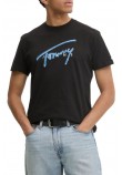 TOMMY JEANS REG RWB SIGNATURE TEE T-SHIRT ΜΠΛΟΥΖΑ ΑΝΔΡΙΚΗ BLACK