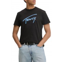 TOMMY JEANS REG RWB SIGNATURE TEE T-SHIRT ΜΠΛΟΥΖΑ ΑΝΔΡΙΚΗ BLACK