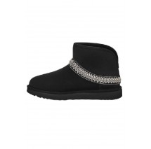 UGG CLASSIC MINI CRESCENT ΧΑΜΗΛΗ ΜΠΟΤΑ BLACK