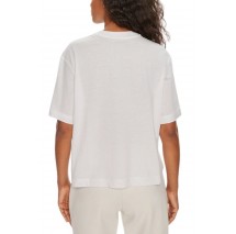 GUESS CN NECK LOGO TEE T-SHIRT ΜΠΛΟΥΖΑ ΓΥΝΑΙΚΕΙΑ WHITE