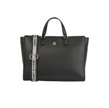 TOMMY HILFIGER FRESH SATCHEL ΤΣΑΝΤΑ ΓΥΝΑΙΚΕΙΑ BLACK