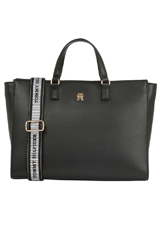 TOMMY HILFIGER FRESH SATCHEL ΤΣΑΝΤΑ ΓΥΝΑΙΚΕΙΑ BLACK