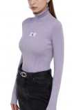 CALVIN KLEIN JEANS BADGE ROLLNECK SWEATER  ΜΠΛΟΥΖΑ ΓΥΝΑΙΚΕΙΑ LILA