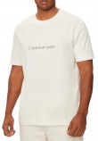 CALVIN KLEIN JEANS CHENILLE MONOLOGO TEE T-SHIRT ΜΠΛΟΥΖΑ ΑΝΔΡΙΚΗ IVORY