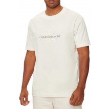 CALVIN KLEIN JEANS CHENILLE MONOLOGO TEE T-SHIRT ΜΠΛΟΥΖΑ ΑΝΔΡΙΚΗ IVORY