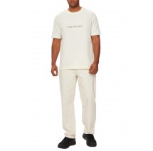 CALVIN KLEIN JEANS CHENILLE MONOLOGO TEE T-SHIRT ΜΠΛΟΥΖΑ ΑΝΔΡΙΚΗ IVORY