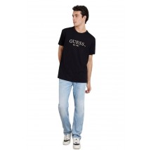 GUESS CN GUESS MULTICOLOR TEE T-SHIRT ΜΠΛΟΥΖΑ ΑΝΔΡΙΚΗ BLACK