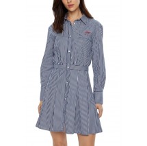 TOMMY JEANS PINSTRIPE POPLIN SHIRT DRESS ΦΟΡΕΜΑ ΓΥΝΑΙΚΕΙΟ NAVY