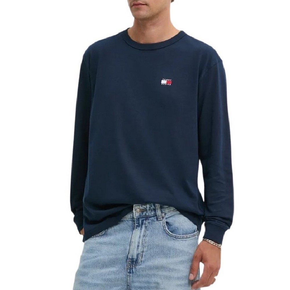 TOMMY HILFIGER TJM REG BADGE LS ΜΠΛΟΥΖΑ ΑΝΔΡΙΚΗ NAVY