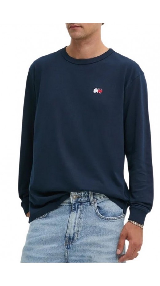 TOMMY JEANS REG BADGE LS ΜΠΛΟΥΖΑ ΑΝΔΡΙΚΗ NAVY