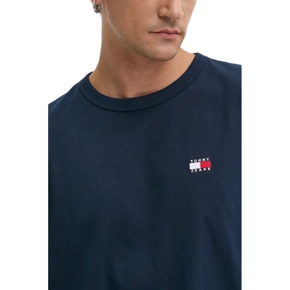 TOMMY JEANS REG BADGE LS ΜΠΛΟΥΖΑ ΑΝΔΡΙΚΗ NAVY