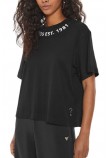 GUESS CN NECK LOGO TEE T-SHIRT ΜΠΛΟΥΖΑ ΓΥΝΑΙΚΕΙΑ BLACK