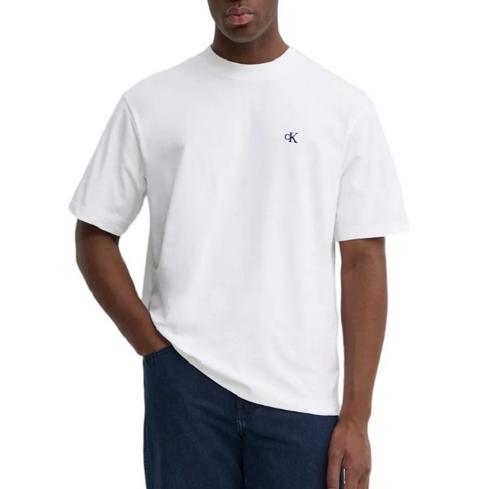 CALVIN KLEIN JEANS HEAVY RELAXED TEE T-SHIRT ΜΠΛΟΥΖΑ ΑΝΔΡΙΚΗ BRIGHT WHITE