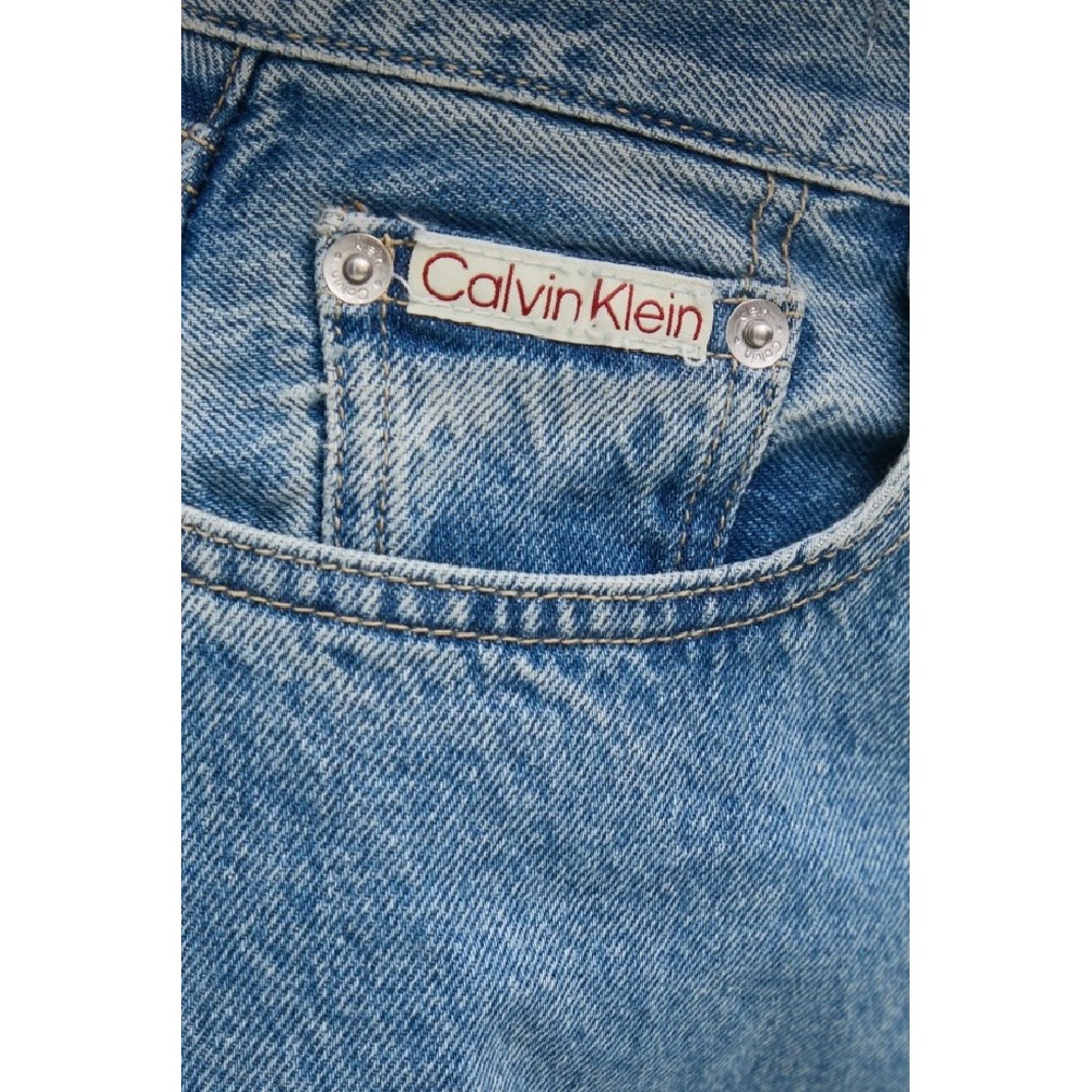 CALVIN KLEIN JEANS BARREL ΠΑΝΤΕΛΟΝΙ ΓΥΝΑΙΚΕΙΟ BLUΕ DENIM