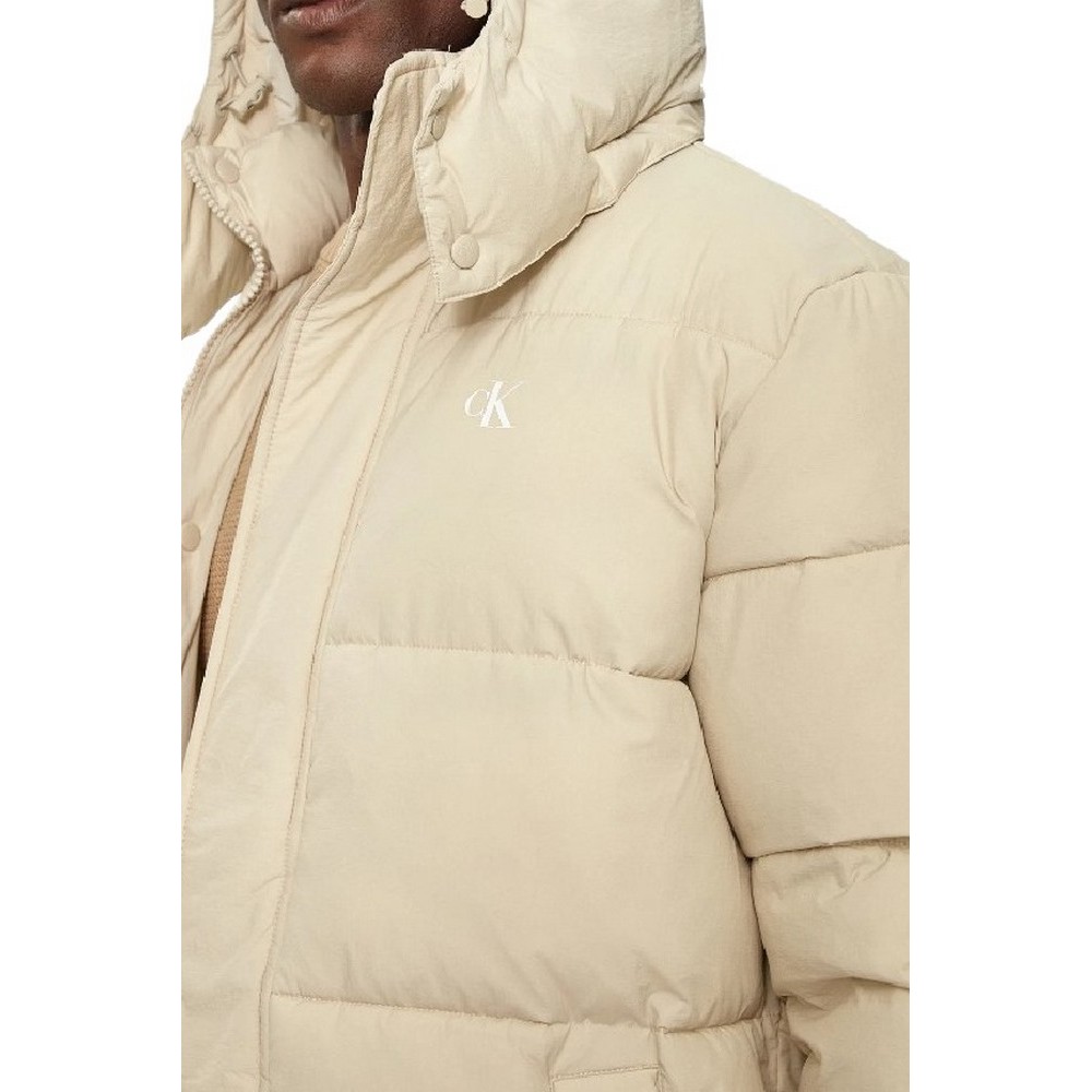 CALVIN KLEIN JEANS ESSENTIALS NON DOWN LONG PARKA ΜΠΟΥΦΑΝ ΑΝΔΡΙΚΟ PELICAN