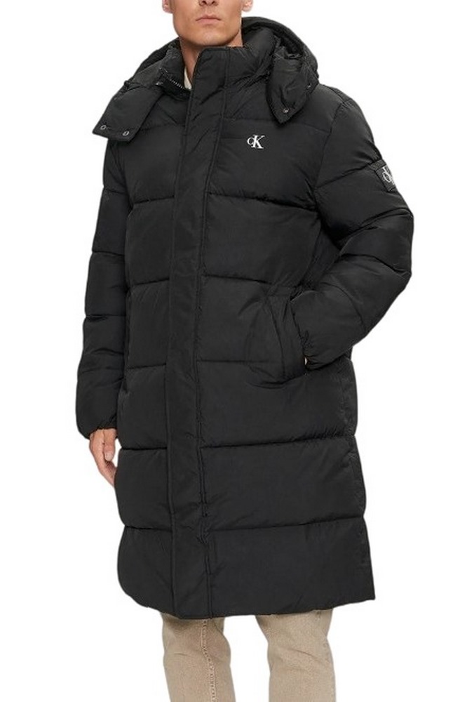 CALVIN KLEIN JEANS ESSENTIALS NON DOWN LONG PARKA ΜΠΟΥΦΑΝ ΑΝΔΡΙΚΟ BLACK