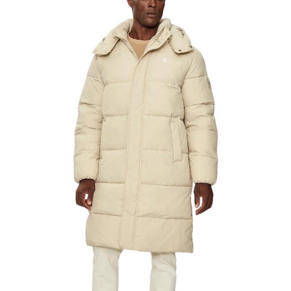 CALVIN KLEIN JEANS ESSENTIALS NON DOWN LONG PARKA ΜΠΟΥΦΑΝ ΑΝΔΡΙΚΟ PELICAN