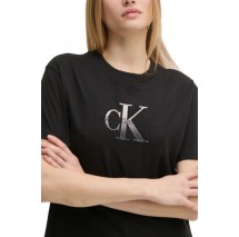 CALVIN KLEIN JEANS EMBROIDERED MONOLOGO TEE T-SHIRT ΜΠΛΟΥΖΑ ΓΥΝΑΙΚΕΙΑ BLACK