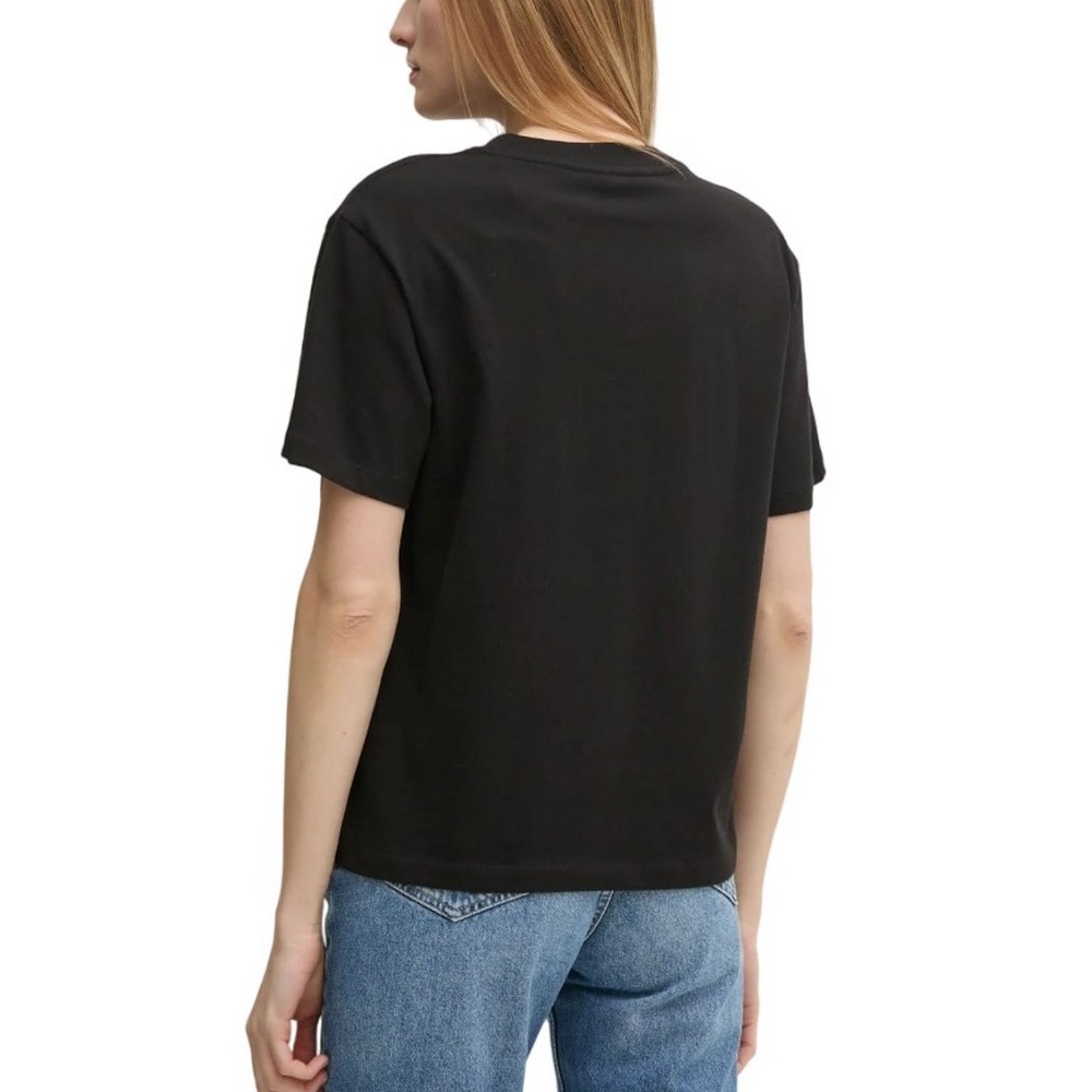 CALVIN KLEIN JEANS EMBROIDERED MONOLOGO TEE T-SHIRT ΜΠΛΟΥΖΑ ΓΥΝΑΙΚΕΙΑ BLACK